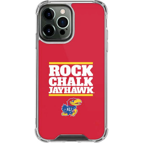 University of Kansas Rock Chalk Jayhawk iPhone 13 Pro Max Clear Case